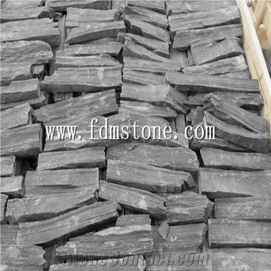 Sesame Yellow Slate Fieldstone,Sesame Yellow Slate Loose Strip Stone Veneer,Natural Slate Stacked Stone Veneer in Free Dimention