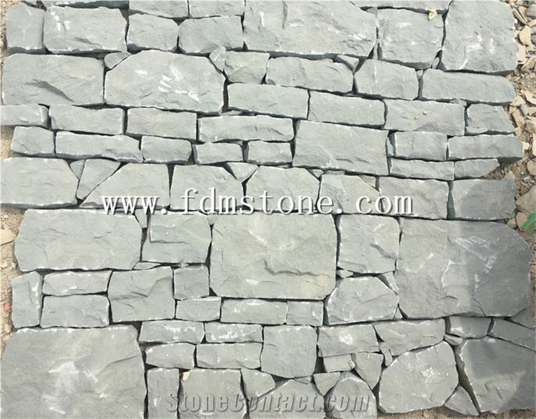 Shandong Red Sandstone Crazy Flagstone on Mesh,Irregular Shape Pavers