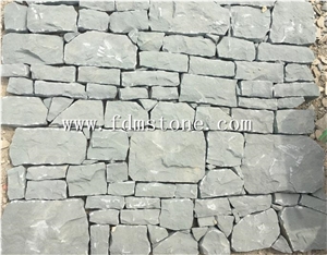 Shandong Red Sandstone Crazy Flagstone on Mesh,Irregular Shape Pavers