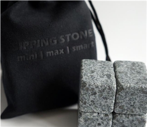 Sipping Whiskey Stones Chilling Whisky Ice Stone with Logo for Gift Set