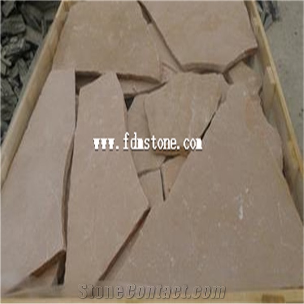 Slate Crazy Paver ,P014 for Facades ,S1120 Random Paver,Irregular Walling Cladding，Tiger Yellow Flagstone