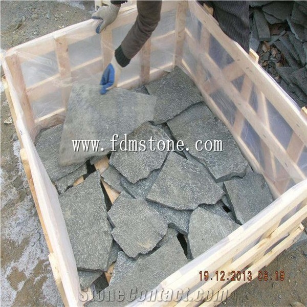 Slate Flake Yellow Slate Paving Stone Irregular Paver,Flagstone Wall,Flagstone Driveway,Flagstone Courtyard,Flagstone Patio