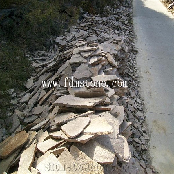 Slate Mesh Paver Tiles from China Freedom Stone Manufacturer,Random Flagstones Patio