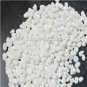 Snow White Marble Chips Powder Pebble Stone,Machine Made White Stone Gravel Crushed Stone Tumbled Washed River Stone