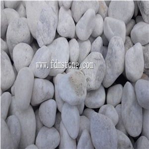 Snow White Pebble Stone, Snow White River Stone ,Snow White Flat Pebble ,Snow White Gravel,Snow White Polished Pebble Stone, Machine Customized Pebble Stone
