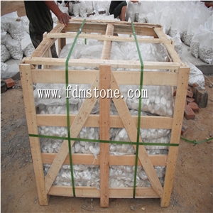 Snow White Pebble Stone, Snow White River Stone ,Snow White Flat Pebble ,Snow White Gravel,Snow White Polished Pebble Stone, Machine Customized Pebble Stone