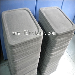 Steak Grey Lava Cookware, Lava Stone for Cooking , Grill Stone , Stone Tableware, Black Lava Stone Trays & Cutting Board