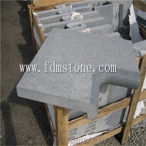 Wholesale Bullnose Swimming Pool Dark Grey Granite G654 Pool Coping