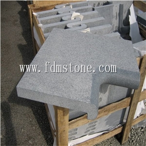 Wholesale Bullnose Swimming Pool Dark Grey Granite G654 Pool Coping