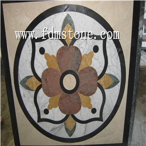 Yellow Marble Pattern for Floor,Composited Medallion,Hotel Square Medallions