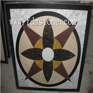 Yellow Marble Pattern for Floor,Composited Medallion,Hotel Square Medallions