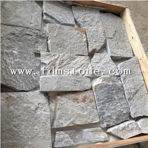 Yellow Slate Fieldstone,Split Black Slate Loose Strips Stacked Stone Veneer,Black Slate Ledge Stone Wall Decor in Free Dimension