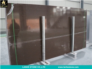 Brown Quartz Stone /Solid Surface Quartz Stone Tiles,Brown Quartz with Mirros Quartz Stone/Quartz Stone Slabs & Tiles