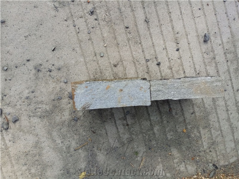 Fargo Black Quartzite Mushroomed Wall Cladding Stone, China Black Quartzite Mushroomed Wall Stone