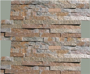 Fargo Rust Quartztite Wall Crazy Cladding Panels, China Rusty Quartzite Culture Stone Panels 60x15cm, Golden Quartzite Stacked Thin Stone Veneer Fargo Rust Quartztite Wall Crazy Cladding Panels, China Rusty Quartzite Culture Stone Panels 60x15cm, Golden Quartzite Stacked Thin Stone Veneer