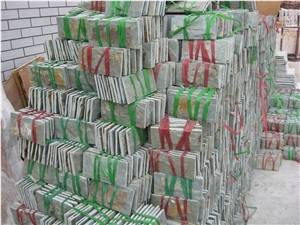 Fargo Rust Slate Stone Mushroomed Cladding, China Multicolor Slate Mushroomed Wall Stone, Slate Mushroomed Wall Stone