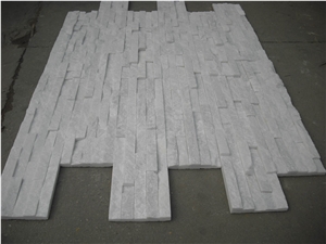 Fargo Snow White Quartzite Wall Cladding Stone Panels, Chinese Pure White Quartzite Cultural Stone Panels, White Stacked Stone Veneer, White Ledge Stone, Thin Stone Veneer