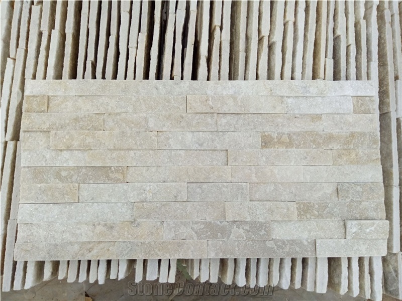 Fargo White Quartzite Cultural Stone Panels, China White Quartzite Wall Cladding, White Quartzite Ledge Stone, White Stacked Thin Stone Veneer