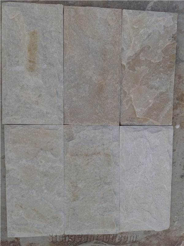 Fargo White Quartzite Mushroomed Wall Cladding, Chinese White Quartzite Mushroomed Stone, White Mushroomed Wall Stone