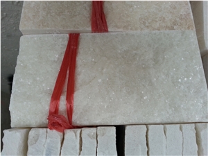 Fargo White Quartzite Mushroomed Wall Cladding, Chinese White Quartzite Mushroomed Stone, White Mushroomed Wall Stone