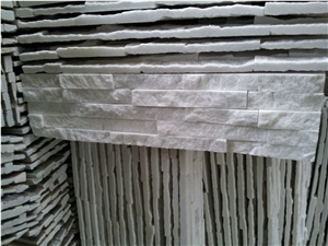 Fargo White Quartzite Stacked Stone Veneer, White Thin Stone Veneer, Chinese White Quartzite Wall Cladding Panels, White Cultural Stone Panels, White Ledge Stone Fargo White Quartzite Stacked Stone Veneer, White Thin Stone Veneer, Chinese White Quartzite Wall Cladding Panels, White Cultural Stone Panels, White Ledge Stone