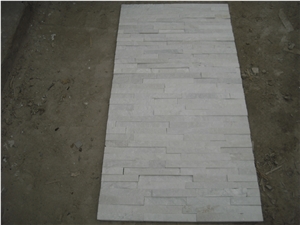 Fargo White Quartzite Stacked Stone Veneer, White Thin Stone Veneer, Chinese White Quartzite Wall Cladding Panels, White Cultural Stone Panels, White Ledge Stone