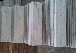 Fargo White Quartzite Stacked Stone Veneer, White Thin Stone Veneer, Chinese White Quartzite Wall Cladding Panels, White Cultural Stone Panels, White Ledge Stone
