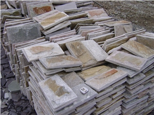 Fargo Yellow Sandstone Stone Mushroomed Stone, China Yellow Sandstone Mushroomed Wall Cladding Stone