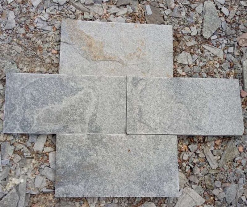 Fargo Yellow Slate Mushroomed Stone, China Yellow Slate Mushroomed Wall Cladding Stone