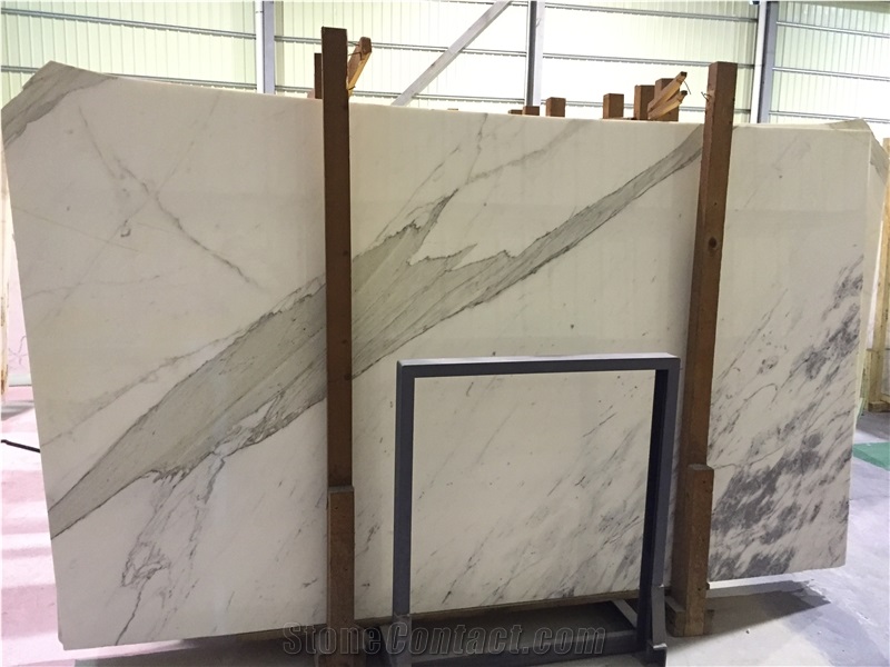 Calacatta Carrara Italy White Marble Tile & Slab