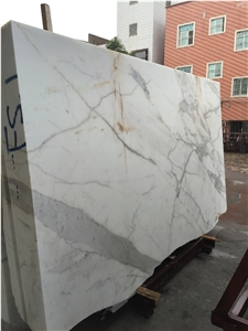 Calacatta Carrara Italy White Marble Tile & Slab