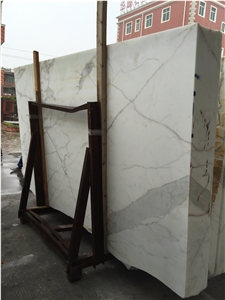 Calacatta Carrara Italy White Marble Tile & Slab
