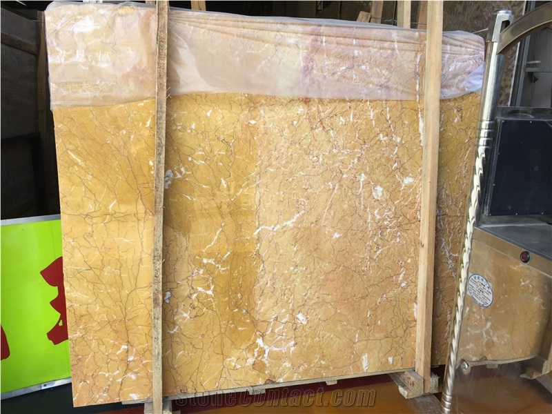 Golden Net Marble Slabs & Tiles, Turkey Yellow Marble