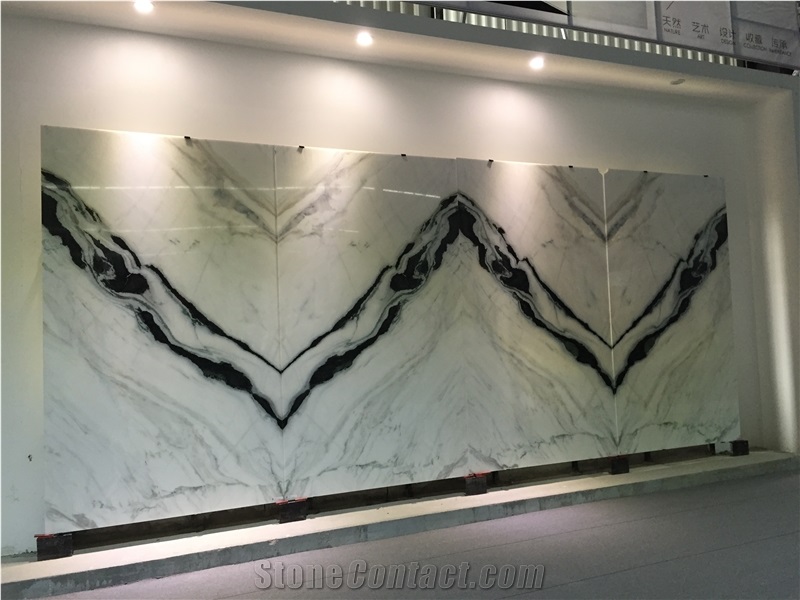 Panda White Taiya White Marble Tile & Slab