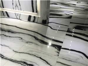 Panda White Taiya White Marble Tile & Slab