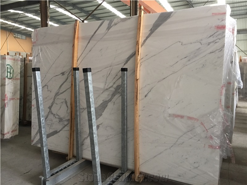 Statuario Italy White Marble Tile & Slab