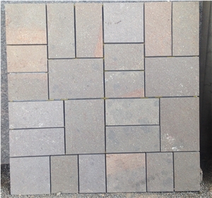 Indian Porphyry Stone Tiles, Multicolor Sandstone Cube Stone & Pavers