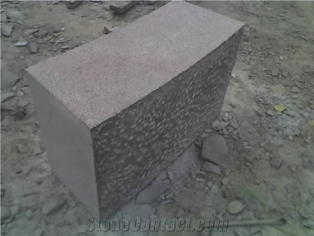 Cheapest Red Granite Mushroom Stone, Red Natural Surface Mushroom Stone
