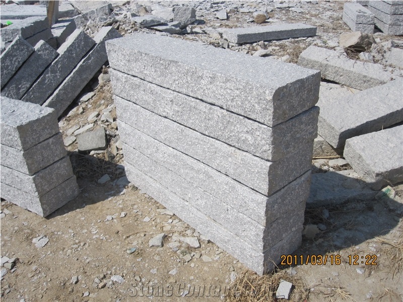 Handmade Granite G375 Kerbstone, Granite Kerbstone, G375 Kerbstone, Grey Granite Type B