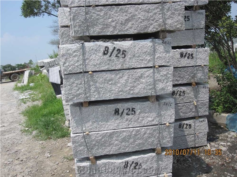 Handmade Granite G375 Kerbstone, Granite Kerbstone, G375 Kerbstone, Grey Granite Type B