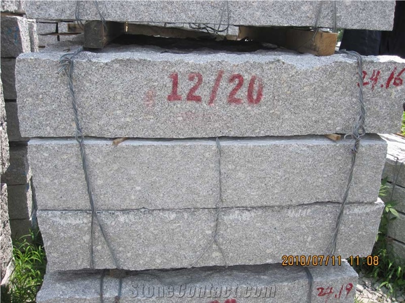 Handmade Granite G375 Kerbstone, Granite Kerbstone, G375 Kerbstone, Grey Granite Type B