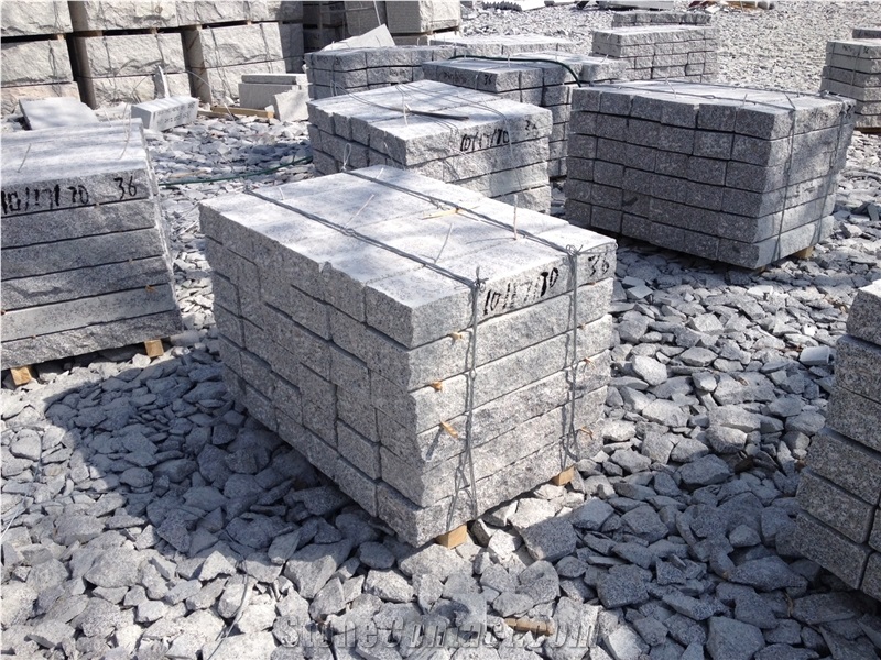 Lowest Granite G341 Kerbstone, Grey Granite Kerbstone, Pineappled Kerbstone