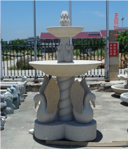 China Grey Granite Western New Design Modern Exterior Water Stone Fountain