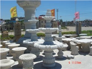 Grey Granite Stone Garden Fountains,Water Features Exterior Fountains
