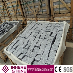 G654 Granite Padang Black Pavnig Stone,China Impala Black Parking Stone,Sesame Black Granite Cube Stone