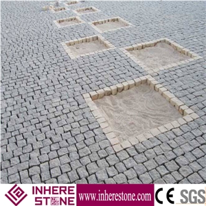 G654 Granite Padang Black Pavnig Stone,China Impala Black Parking Stone,Sesame Black Granite Cube Stone