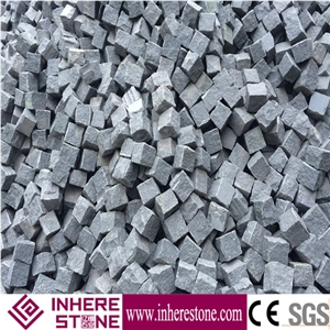 G654 Granite Padang Black Pavnig Stone,China Impala Black Parking Stone,Sesame Black Granite Cube Stone
