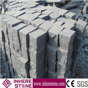 G654 Granite Padang Black Pavnig Stone,China Impala Black Parking Stone,Sesame Black Granite Cube Stone