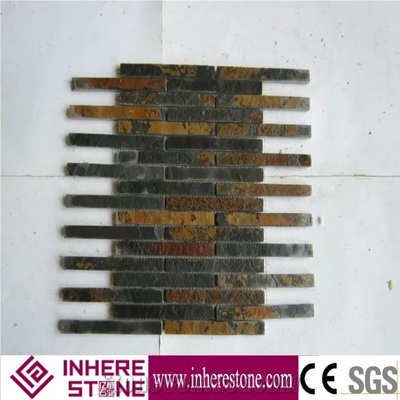 Rustic Slate Mosaic Tiles, Slate Natural Stone Mosaic