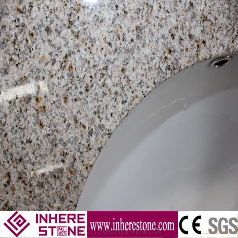 Yellow Rust Granite G682 Bath Tops,Engineered Stone Padang Giallo,Golden Garnet Granite Custom Vanity Tops